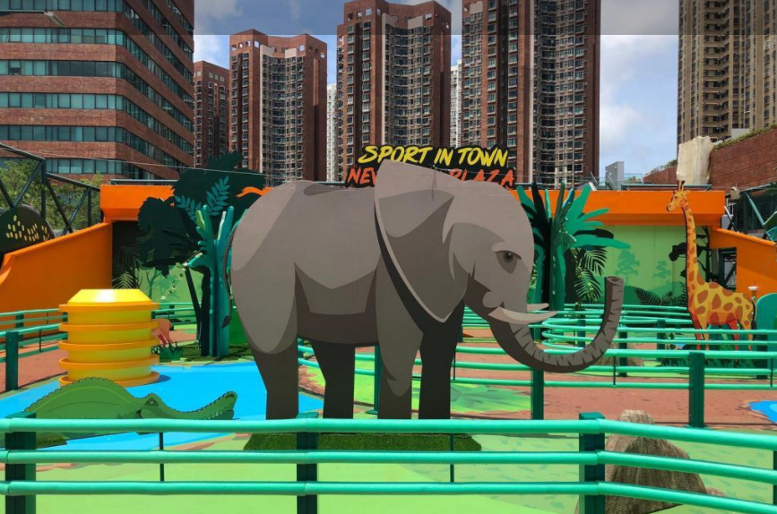 丛林主题美陈展览活动还原了游戏中的经典元素,太好玩了