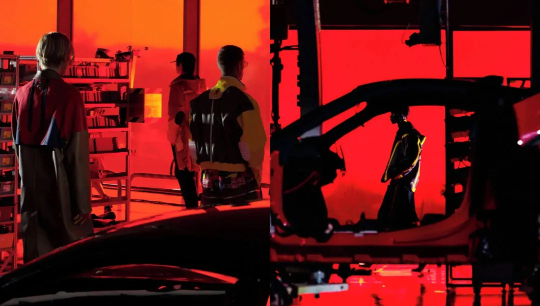 Ferrari法拉利在自家工厂里办起了工业风和机械感的时装发布会活动策划
