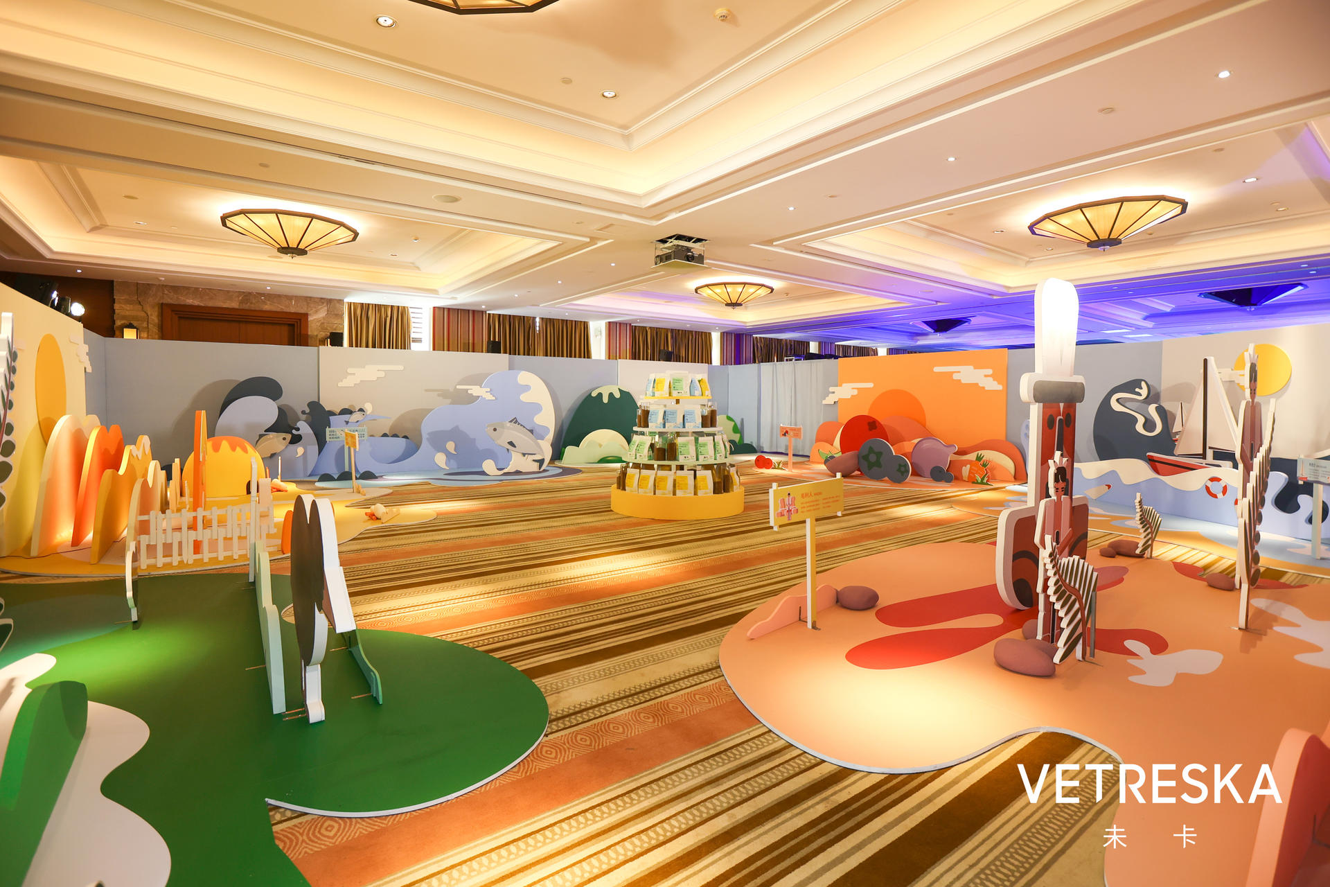 未卡新西兰猫粮新品发布会活动策划现场随处可见新西兰标志性文化元素