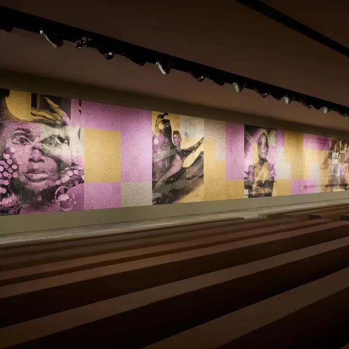 迪奥2023春夏高订秀活动策划现场的墙壁肖像画是一大亮点