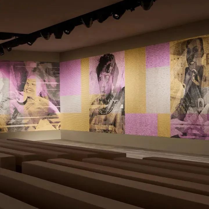 迪奥2023春夏高订秀活动策划现场的墙壁肖像画是一大亮点