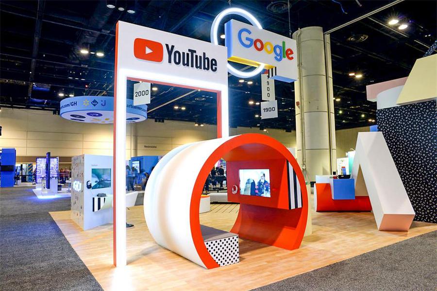 用系列超大的几何形状打造了一场不一样的会议活动,谷歌脑洞果然够开