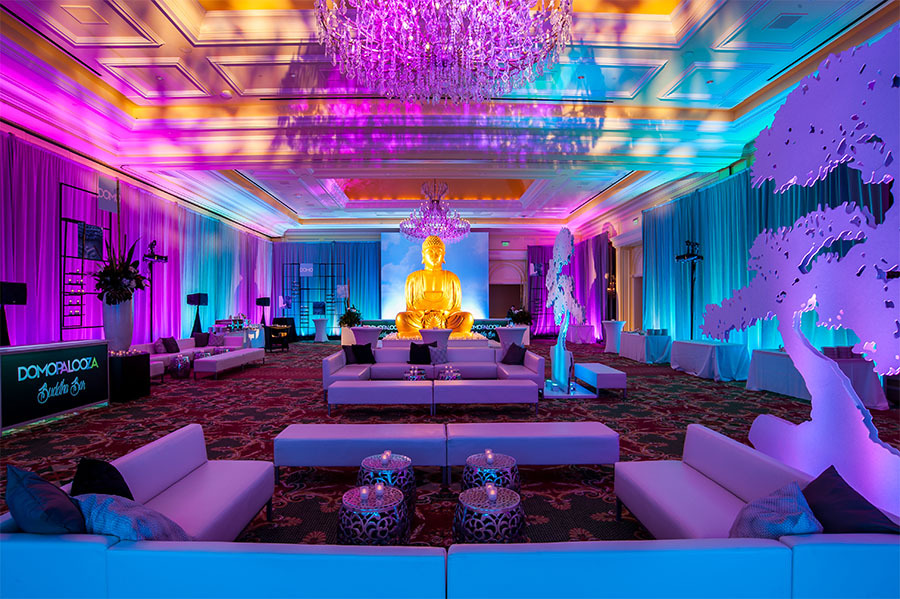 在行业大会活动现场策划一个“禅吧”，东方的佛教文化给予了策划灵感