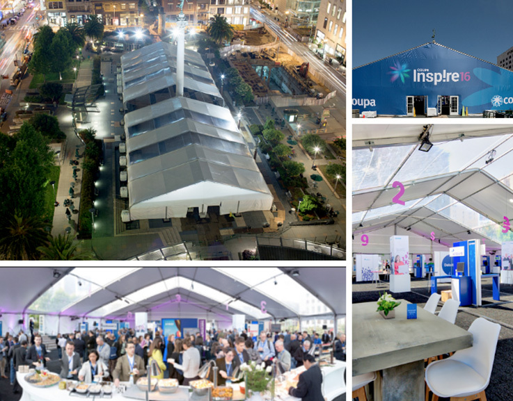 主办方在行业大会活动现场用棉花糖摆出公司名字，策划的甜点墙很是创意