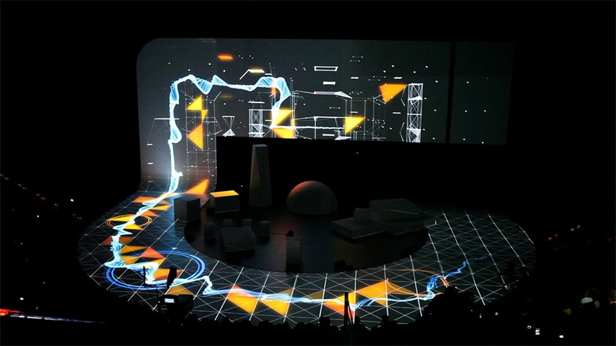 采用视频映射技术的EDF商业活动策划现场仿佛被「魔法」所震撼