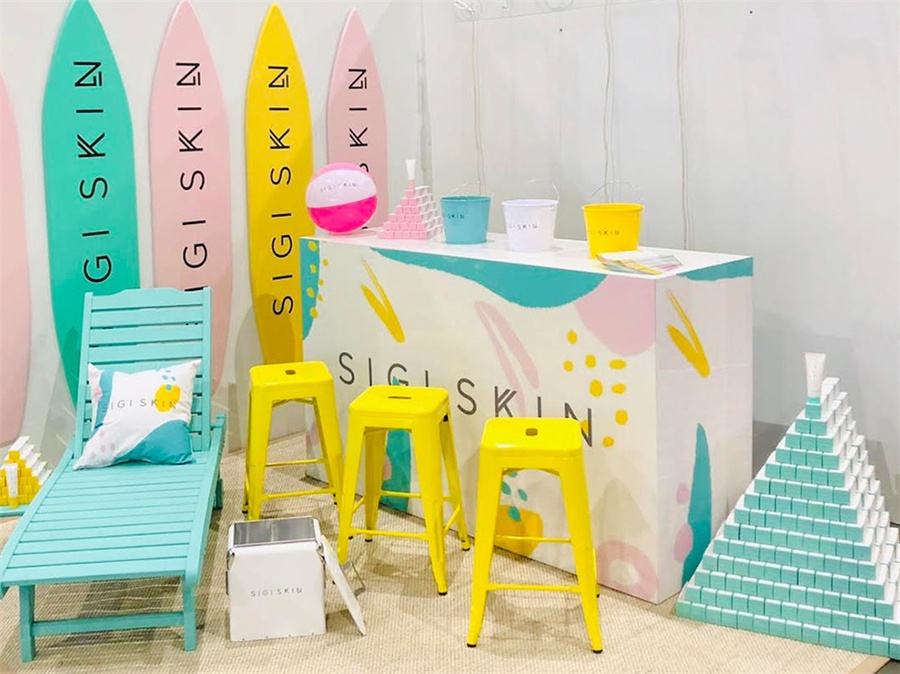 Sigi Skin在美容大会活动策划上的色彩运用看着就让人快乐
