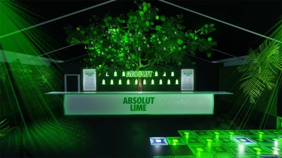 绝对伏特加在加州的青柠伏特加发布会活动策划成集齐五感的青柠绿洲