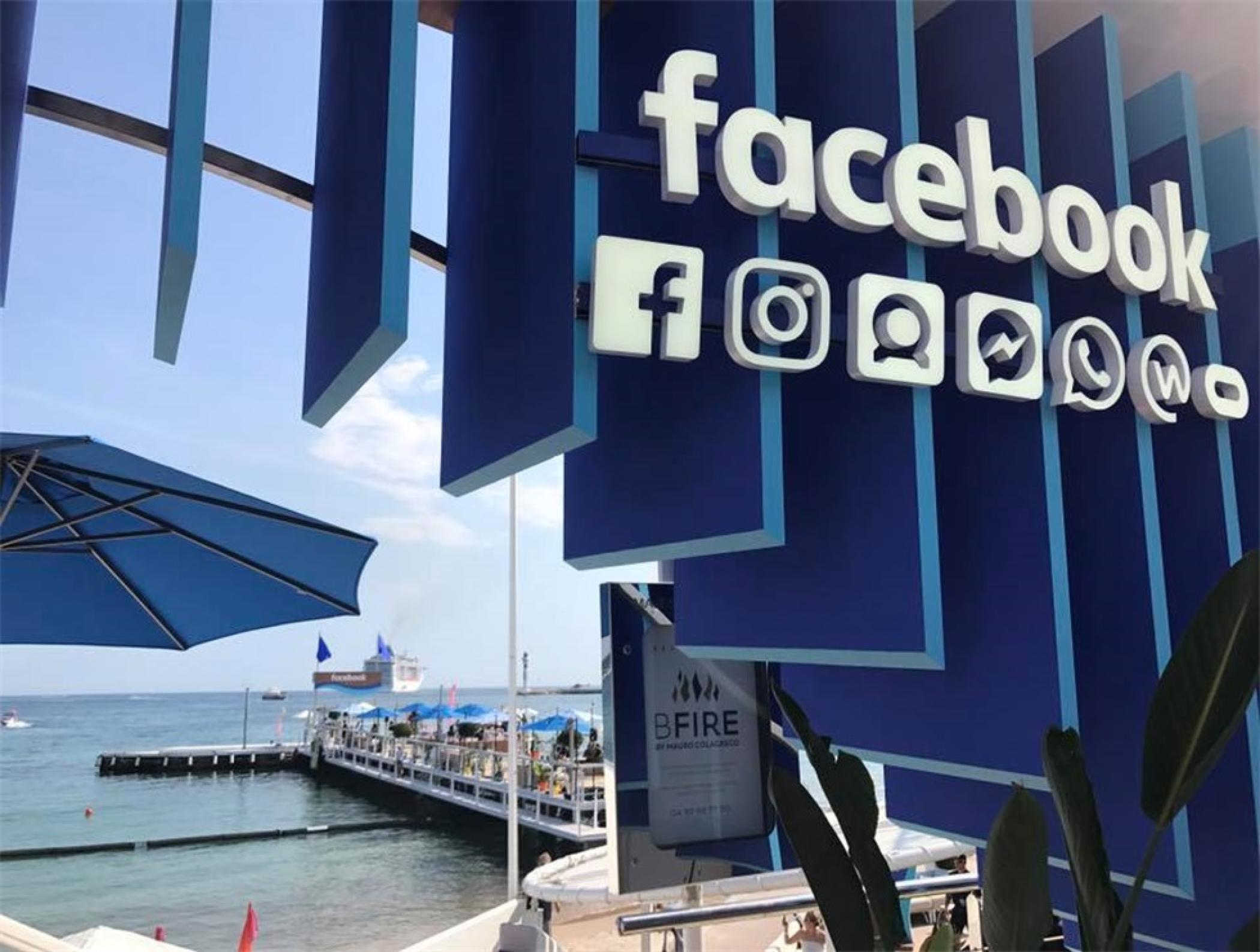 脸书在戛纳国际创意节的体验活动策划直接租用了一个码头和海滩