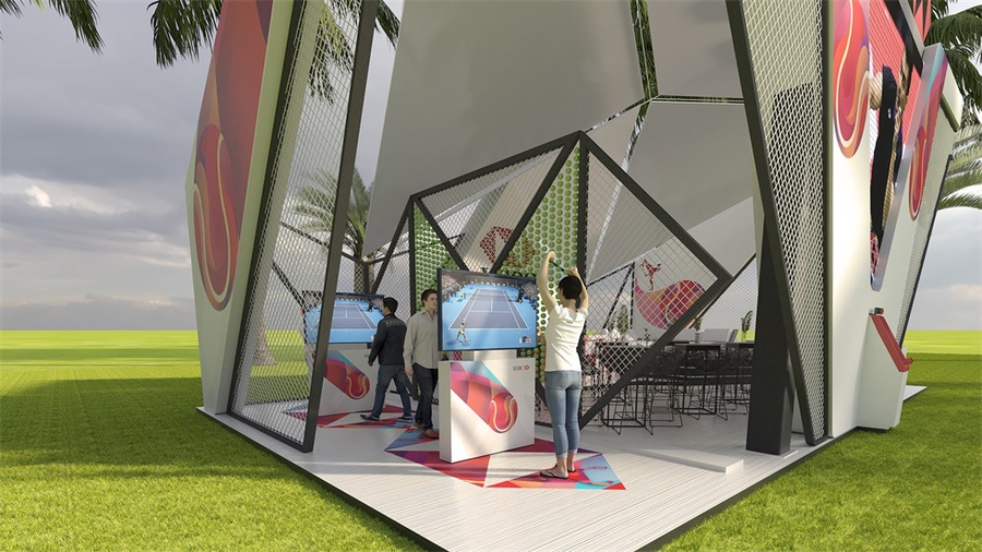 展览展示装置安在国际赛事上，这品牌曝光度想不高都不行啊