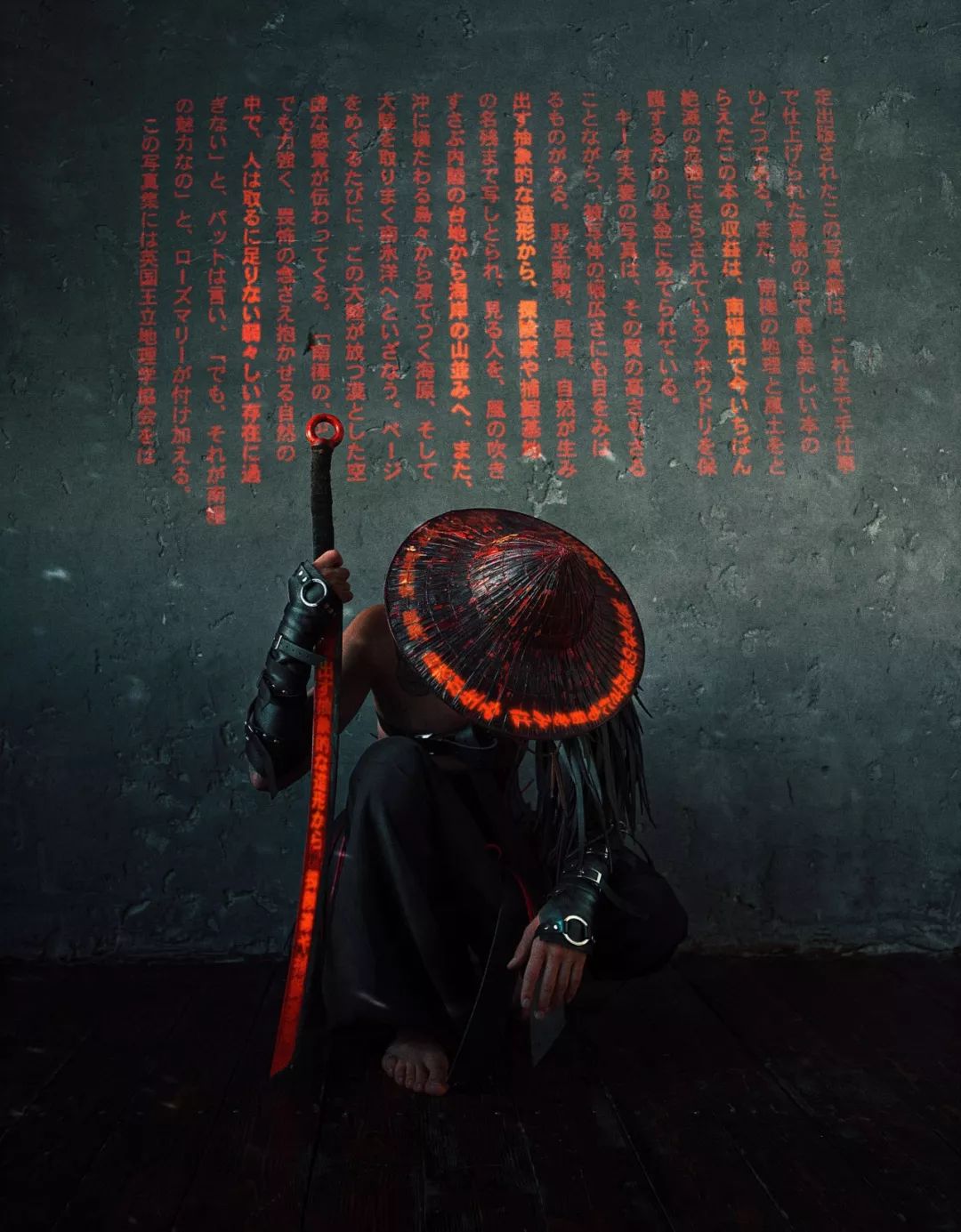 霓虹灯武士概念图，这样的展览活动科幻大片感觉十足