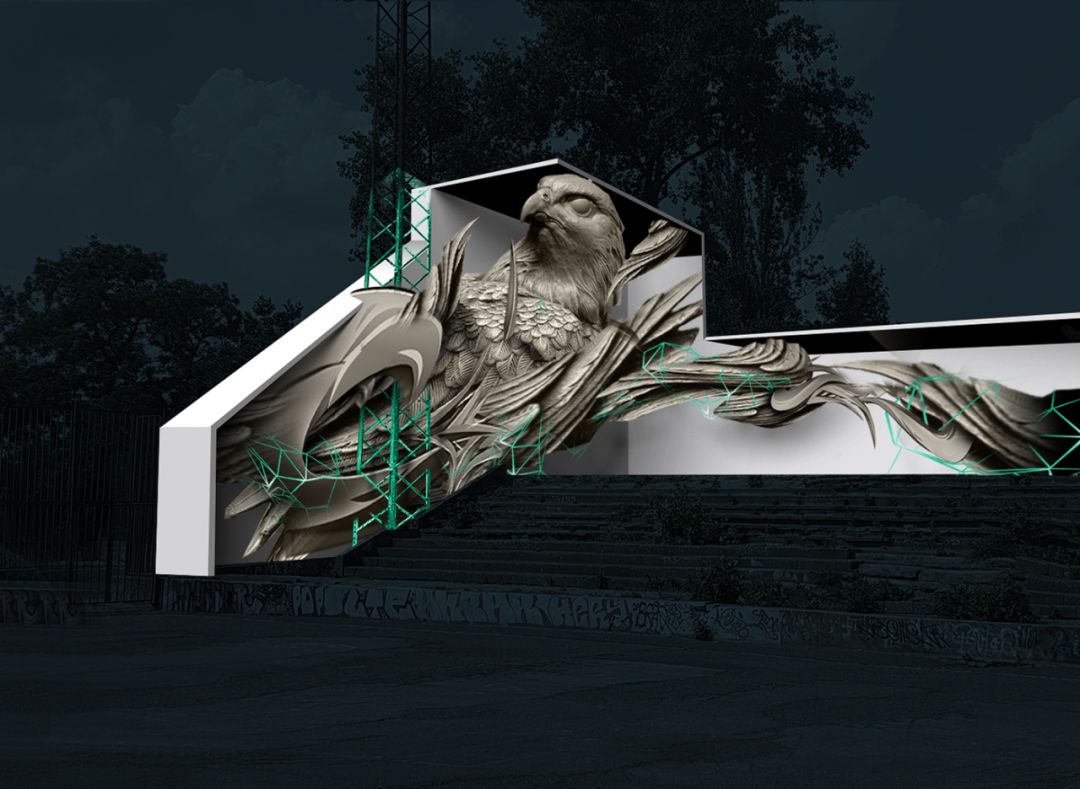 未来百年涂鸦主题艺术展览活动巧妙地融合了尖端技术、定制音乐和街头艺术