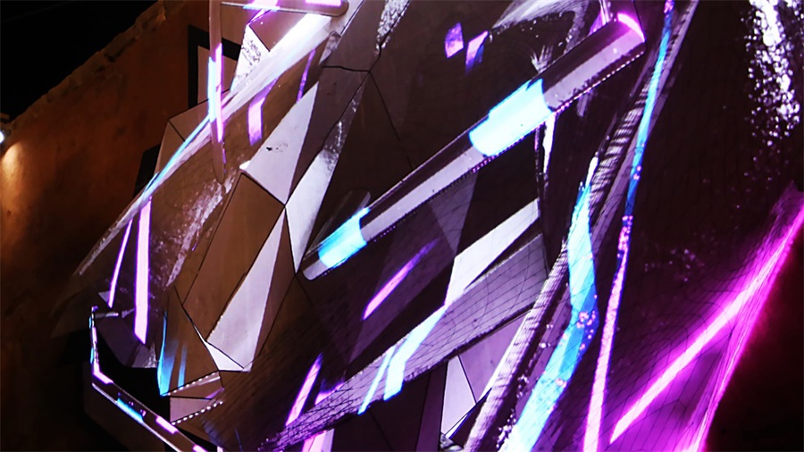 用投影映射表达的艺术作品赋予了K—Live音乐节活动策划节奏感