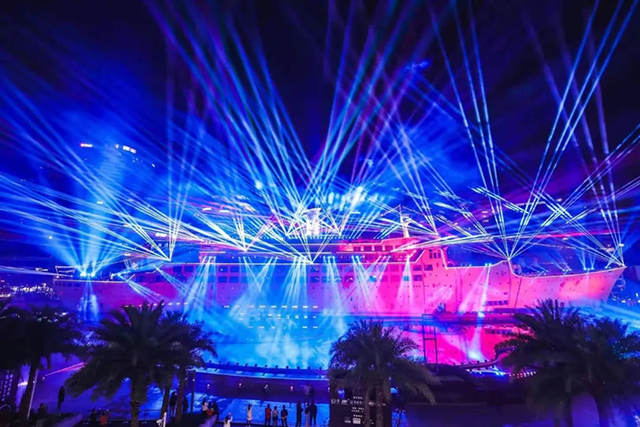 深圳海上世界3D灯光秀活动策划直接在170米超大型海上邮轮惊艳上演