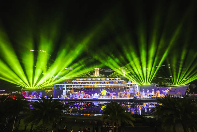深圳海上世界3D灯光秀活动策划直接在170米超大型海上邮轮惊艳上演