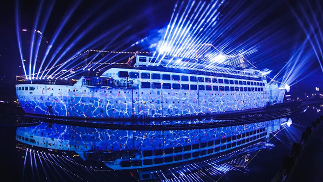 深圳海上世界3D灯光秀活动策划直接在170米超大型海上邮轮惊艳上演
