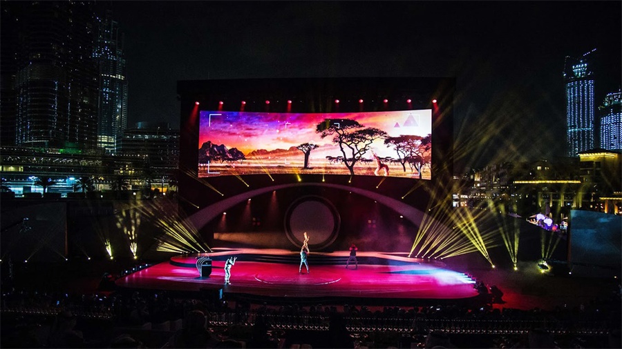 国际摄影赛事颁奖典礼活动策划的舞美堪称气势磅礴