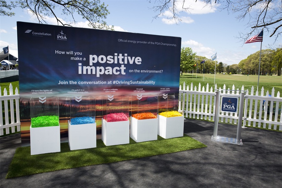 环保激活活动策划制作了5万个彩色高尔夫球座，帮助地球的形式很新颖