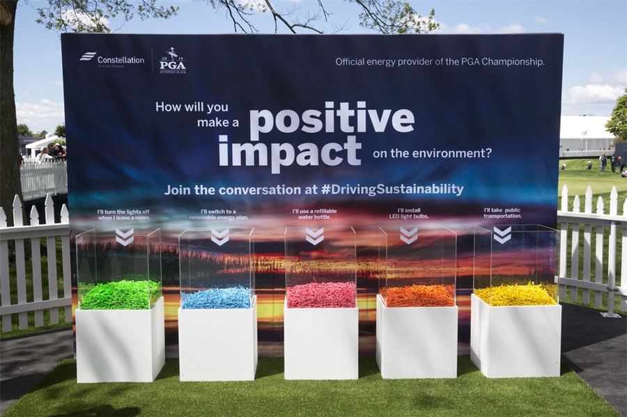 环保激活活动策划制作了5万个彩色高尔夫球座,帮助地球的形式很新颖