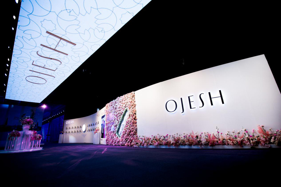 OJESH欧娅诗全球时尚盛典活动策划的回忆试听墙展现了品牌软实力