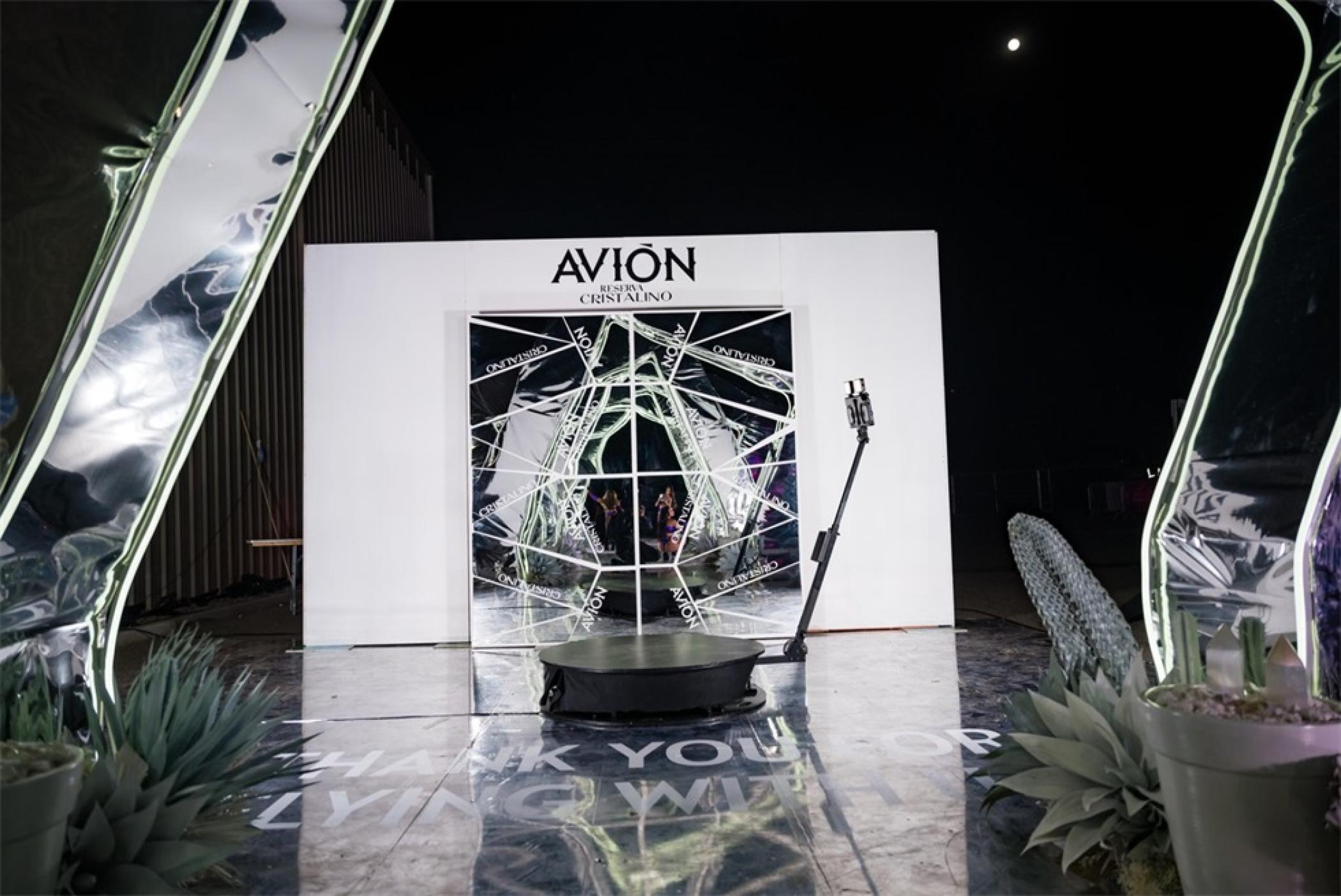 Avión特级香槟音乐节品牌体验活动策划的拍照装置相当吸睛