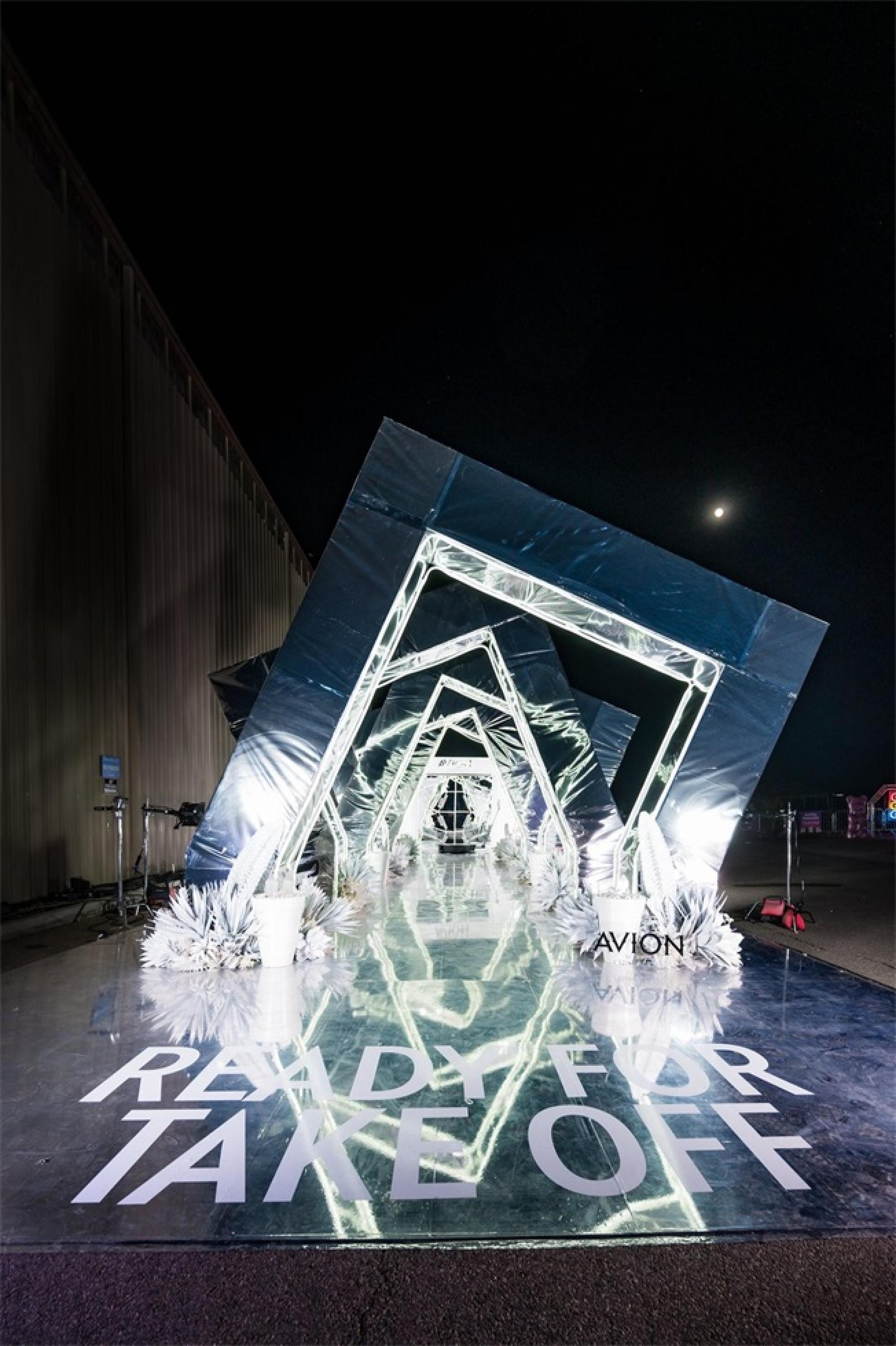 Avión特级香槟音乐节品牌体验活动策划的拍照装置相当吸睛